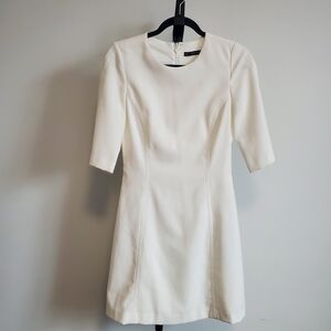 Zara Cream Mini Dress Flared Sleeves